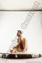 Nude Man White Sitting poses - simple Average Short Brown Sitting poses - ALL Multi angles poses Realistic